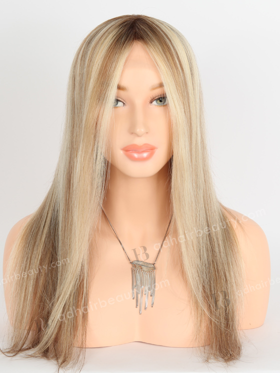 In Stock European Virgin Hair 18" Picture Style 60/9/27#,Roots 4# Color Gripper Wig GRP-08002